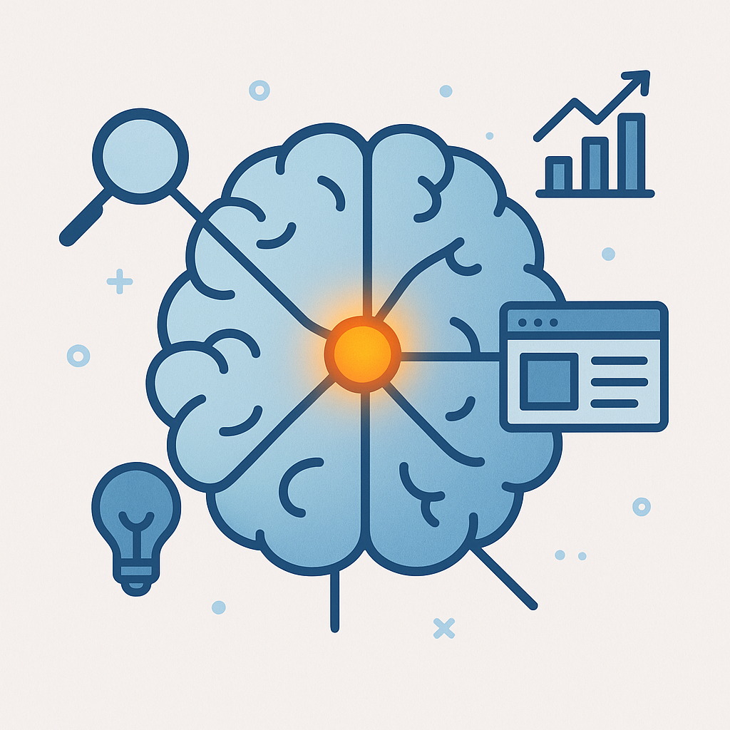 Illustration of Web, SEO, and MEARN expertise.